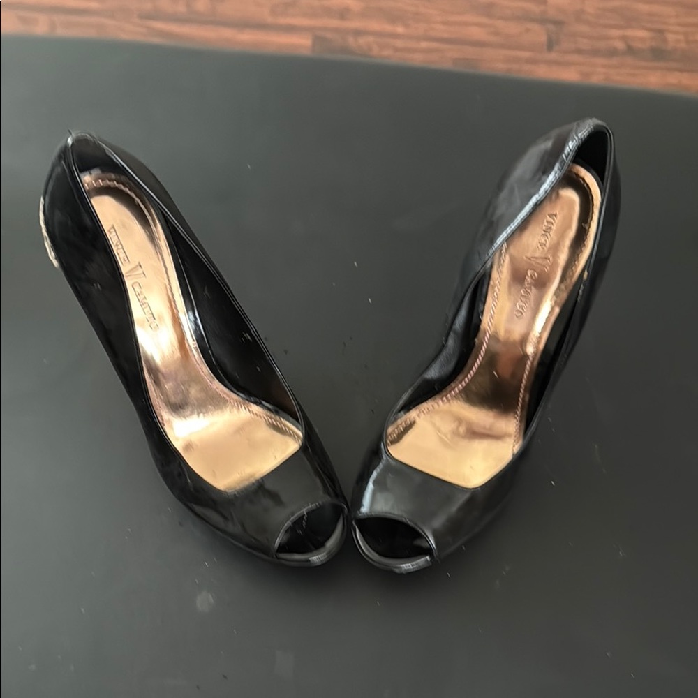 Vince Camuto Black Patent Leather Heels